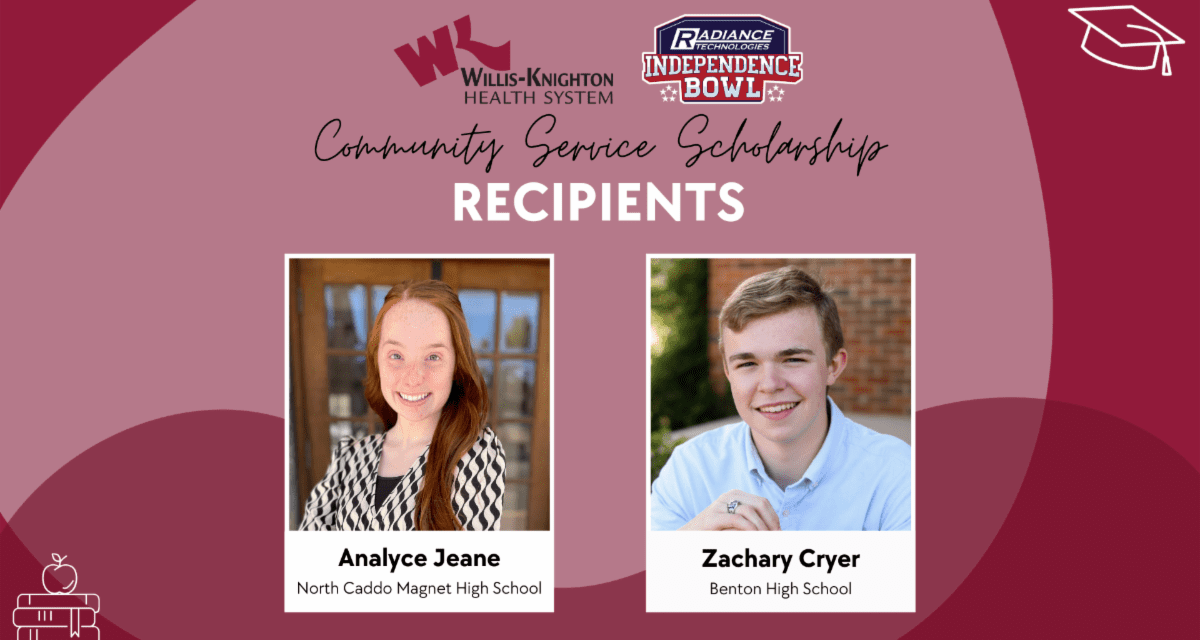 2023 Willis-Knighton/Independence Bowl Community Service Scholarship Recipients Announced